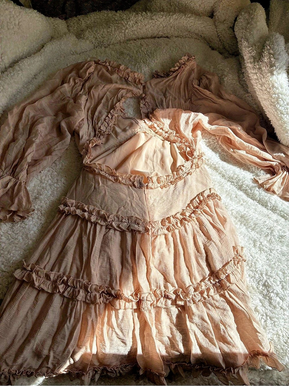 Princess Polly Ruffled Dress in Pink